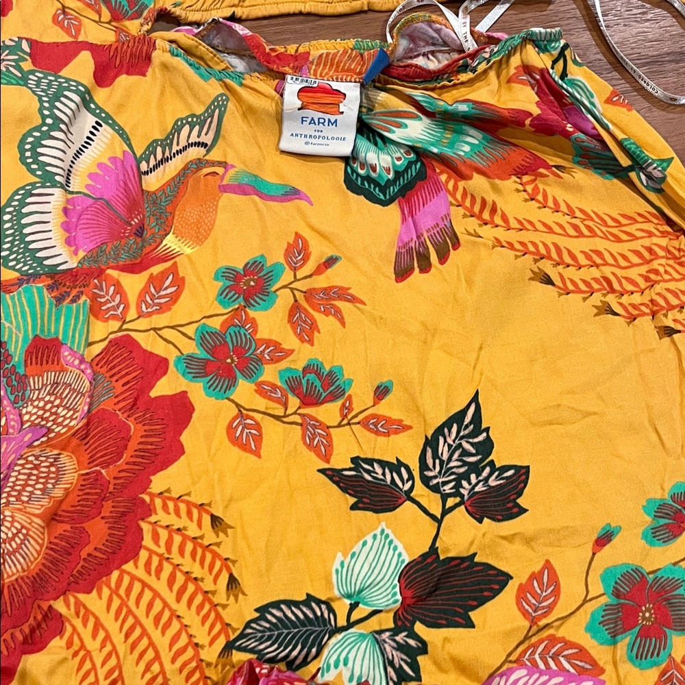 farm rio One-Shoulder Dress with Bird Print - Picture 6 of 11